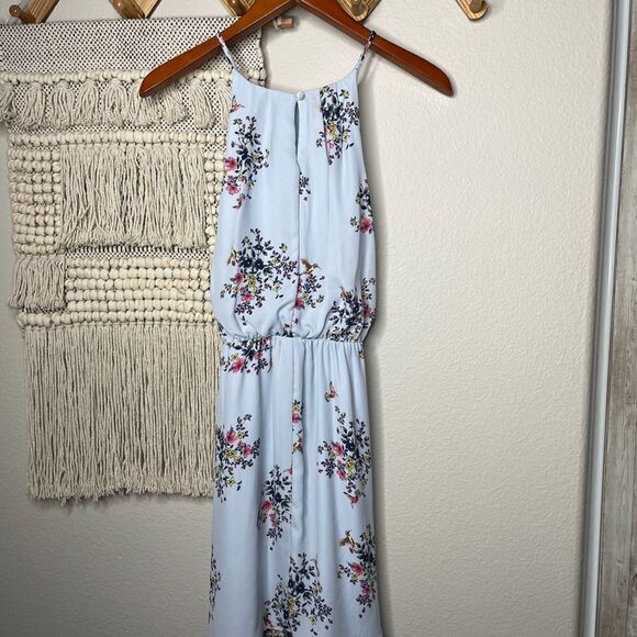 Blue Rain Blue Floral Dress Small - Picture 3 of 6